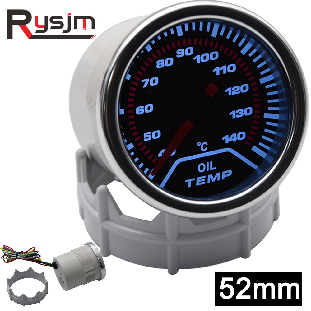 HD 2 '52mm Öl Temperatur Messgerät Hohe Geschwindigkeit Stepper Motor- Mit Sensor Auto Meter Für Auto Motorrad Sensor Adapter Wasser Ebene