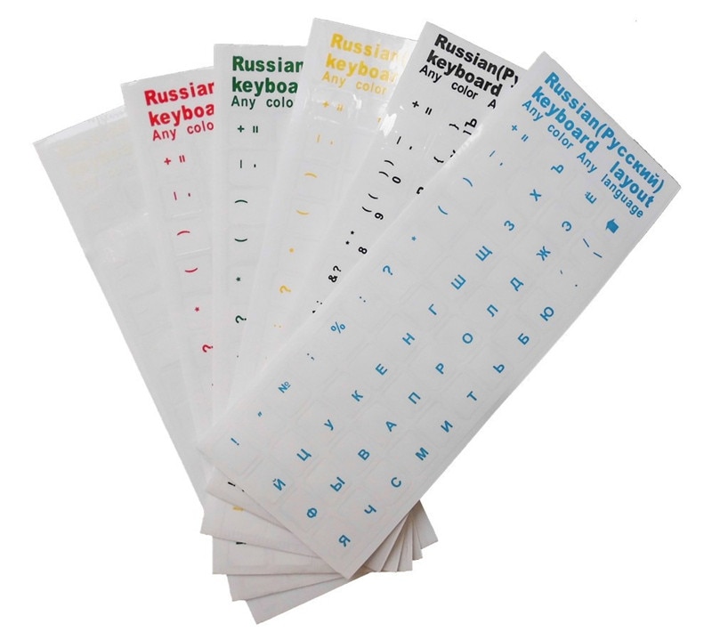 Klar Russische Laptop transparent Tastatur Aufkleber Russische Sprache knapp Aufkleber Film mit Licht Farbe Laptop Tastatur Abdeckung