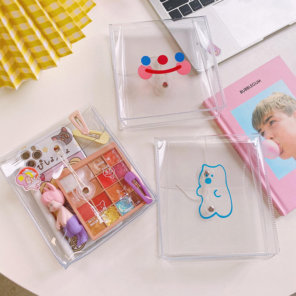 Multifunktionale Verdickt transparent PVC Wickel Draht Lagerung Tasche Datei Ordner Schreibtisch Dokument Tasche machen-hoch Veranstalter Tasche