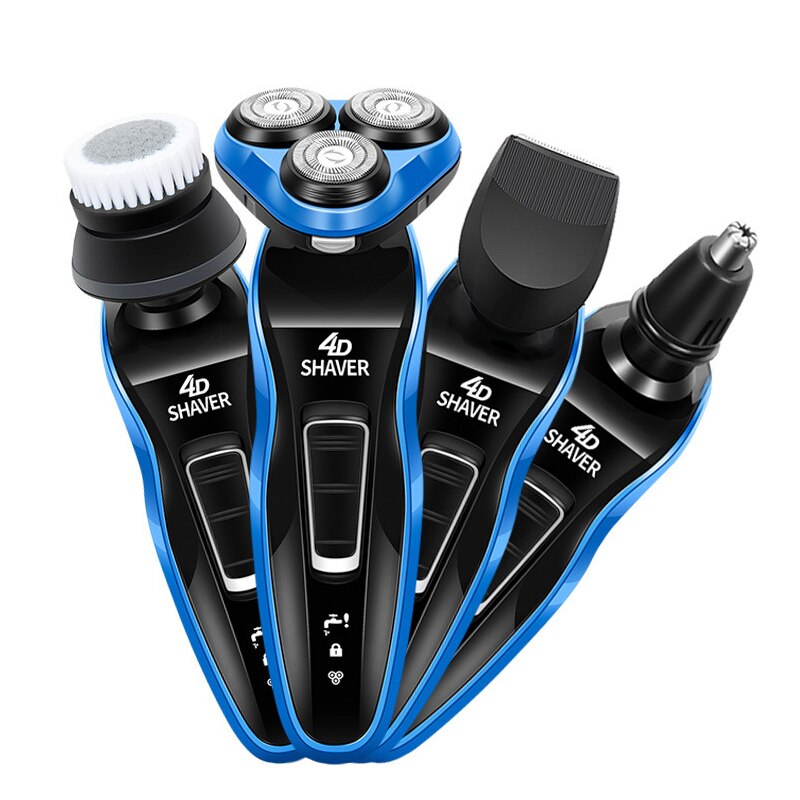 4D Schwimm Elektrische Rasierer Wiederaufladbare verdreifachen Klingen-rasierer Ganze Körper Waschen Nase Bart Trimmer Männer 4 in 1 Rasieren Maschine 42D