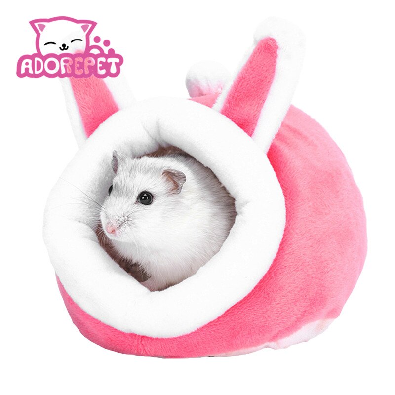 Winter Warme Vlies Hamster Bett HäNutzer und Verstecke Kleine Ebene Haustier Vogel Papagei Syrischen Hamster Höhle Bett KäFeige Nest Zubehör