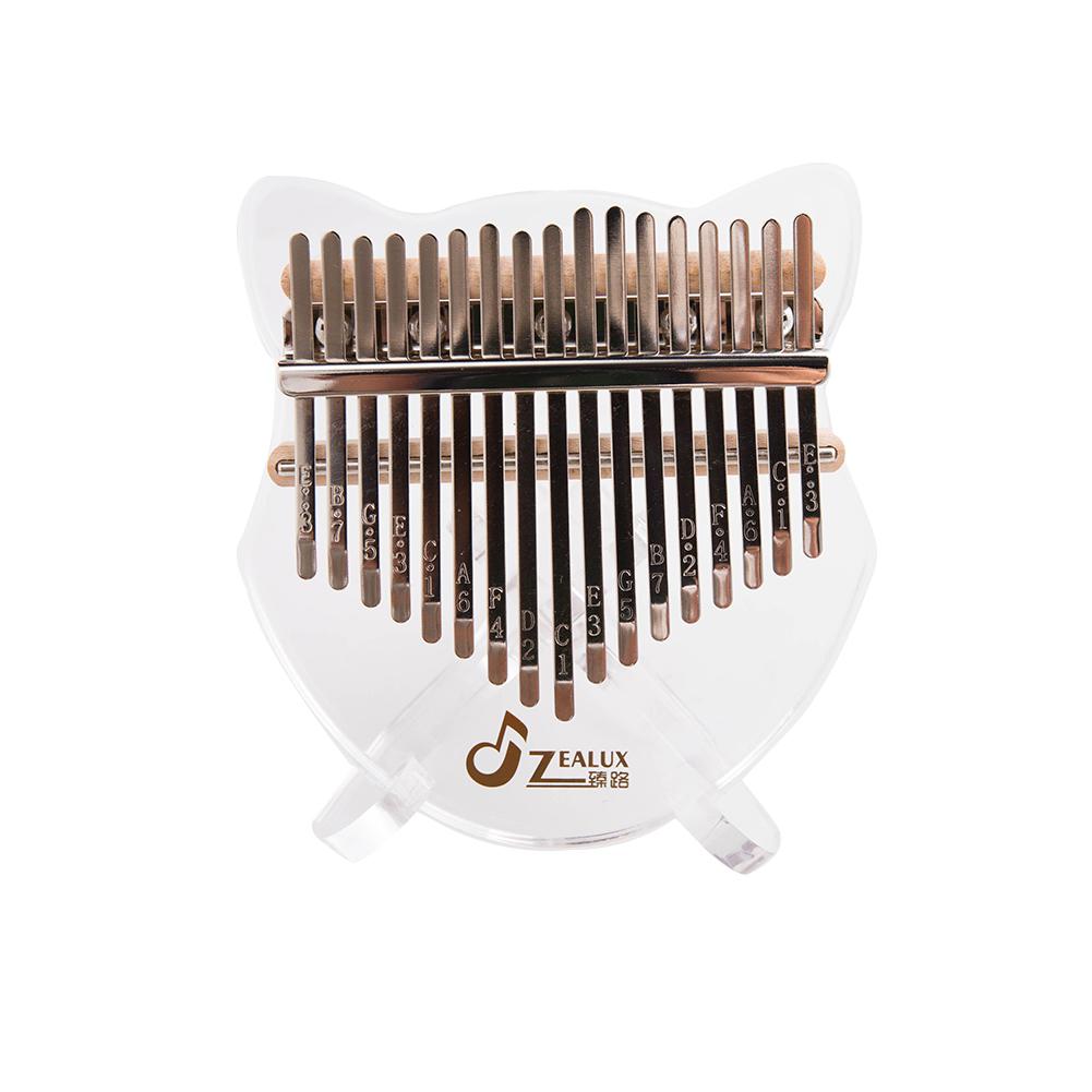 17-schlüssel Acryl Kalimba Daumen Klavier Mbira Sanza transparent Kristall Daumen Klavier Tastatur Musical Instrument mit stimmen Hammer