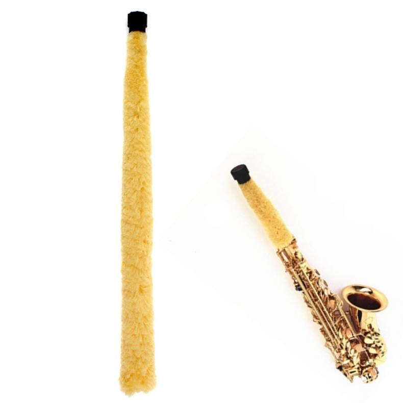 Gelb Weichen Dauerhafte Faser Alt Saxophon Reiniger Pinsel Pad Sparer für Halten Saxophon Sauber und Trocken Passt in Saxophon Leicht