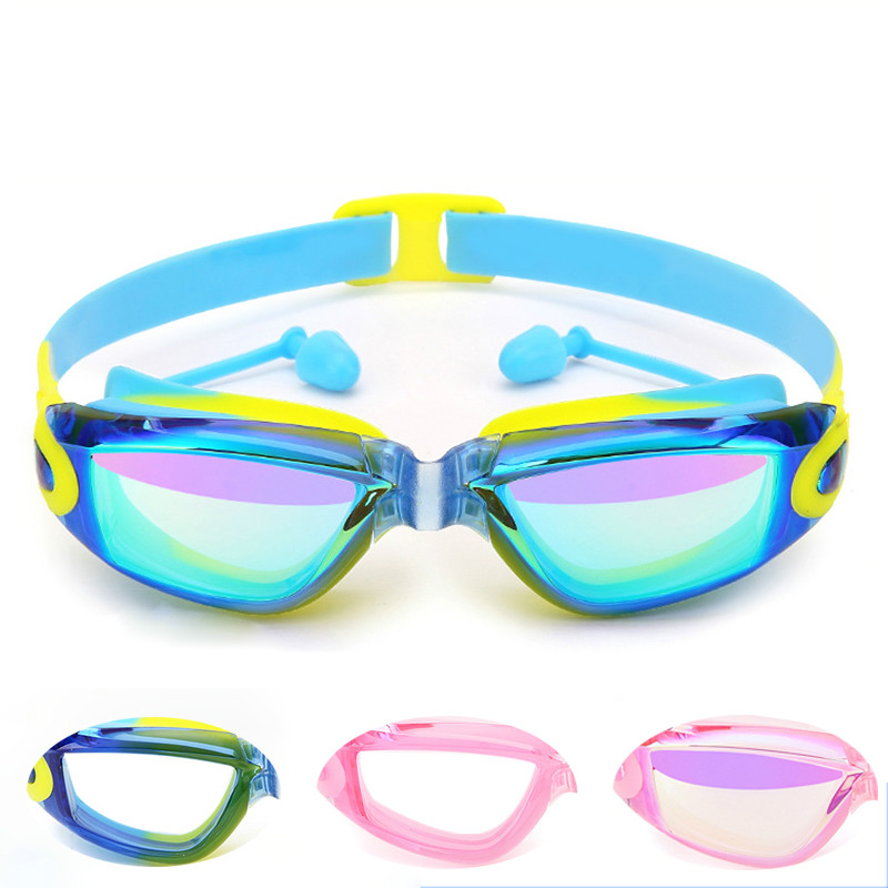 Schwimmen Brille freundlicher Verbunden Große Rahmen Jungen/Mädchen Schwimmen Gläser 3-15 Jahre alt Wasserdichte Anti-nebel freundlicher Schwimmen Brille