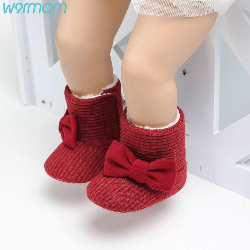 Warmom Winter Stil Plus Samt Verdickt Baby Baumwolle Stiefel Schnee Stiefel Baby Schuhe Weiche Sohle Baby Kleinkind Schuhe Für 0-1 jahr alt