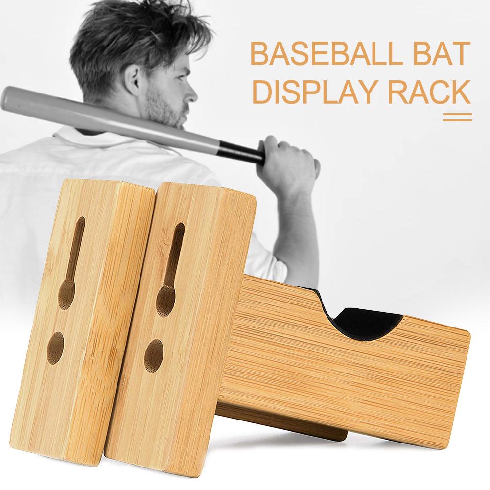 2Stck Baseball Schläger Anzeige Gestell Zauberstab Montiert Schläger Halfter Bambus Schläger Vitrine Vergeben Baseball Schläger weicher Ball Schläger Eishockey Stock