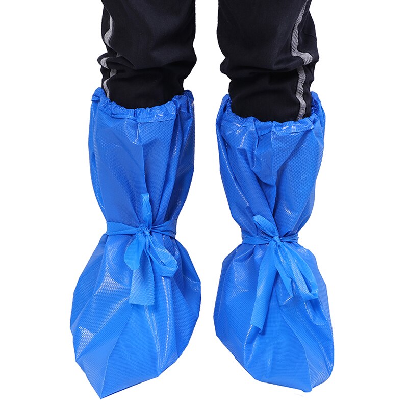 1 paar Einweg Pe Wasserdichte Schuhe Abdeckung Isolation Schuhe Fuß Volle Abdeckung Stiefel wiederverwendbar Verdicken Schutz hoch-oben Schuhe