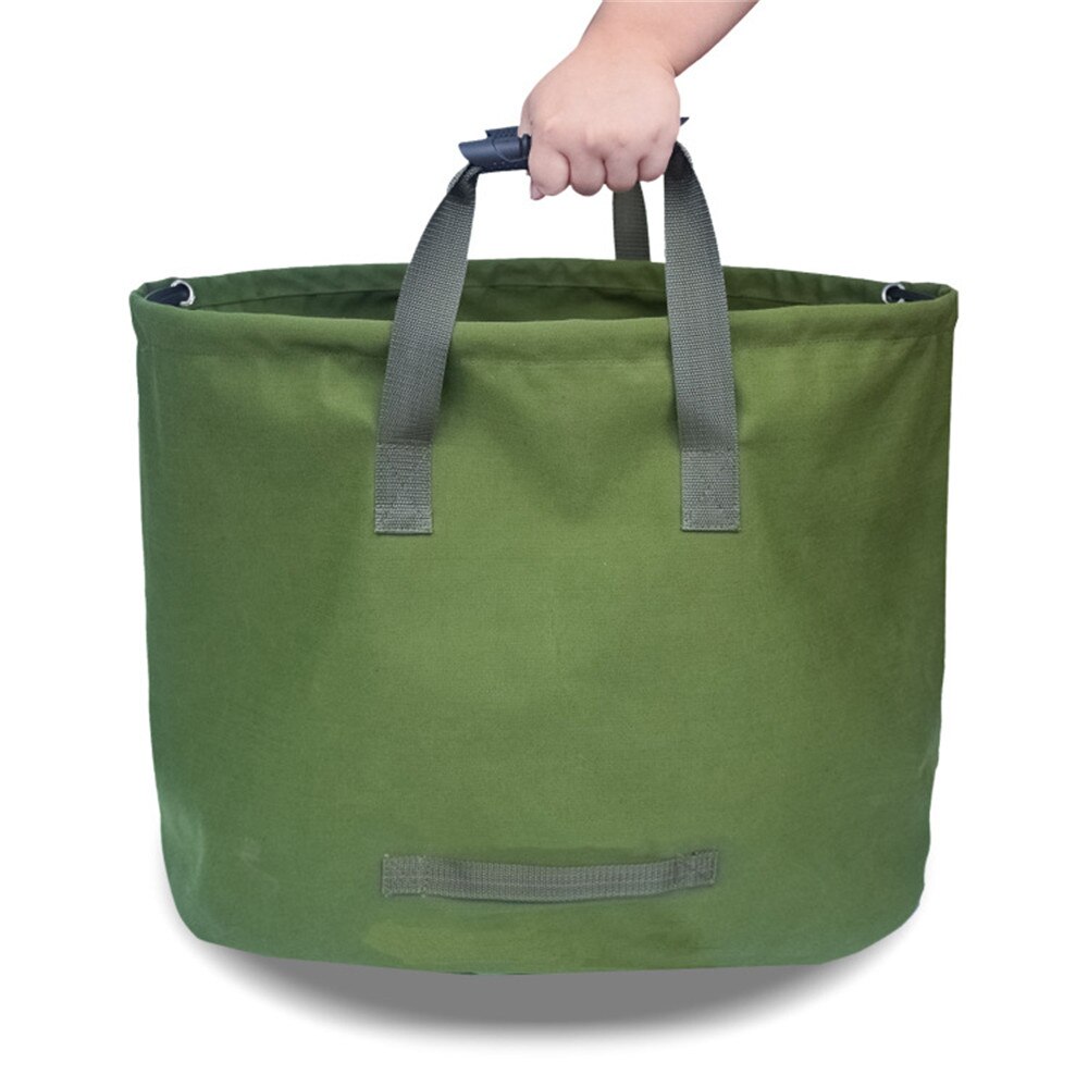 Wiederverwendbare Garten Tote Tasche schwer Pflicht Faltbare Leinwand Garten Hof Abfall Tasche mit Halfter Multi-Zweck Tragbare Hof Abfall tasche