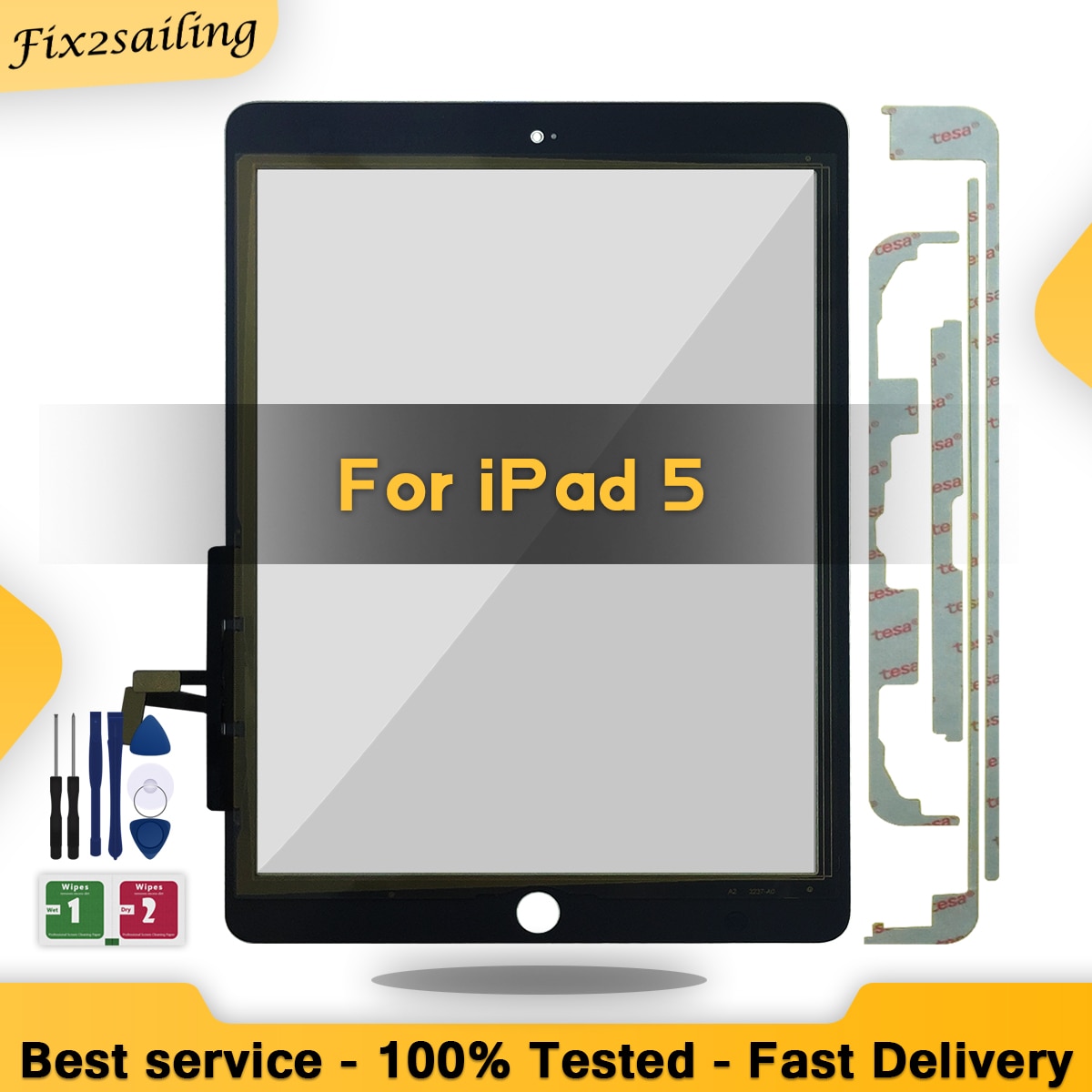 berühren Für iPad Luft iPad 5 berühren Bildschirm-Digitizer Für iPad5 iPad Luft 1 Bildschirm Tafel Sensor A1474 A1475 A1476 mit/Ohne Geschmack