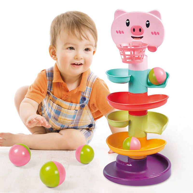 freundlicher Lustige Abnehmbare gleiten Spur Gestapelt Bord Spiel Spielzeug Karikatur Ebene Schwein Spur Stapeln Spiel Spielzeug Familie Party Spiele Weihnachten