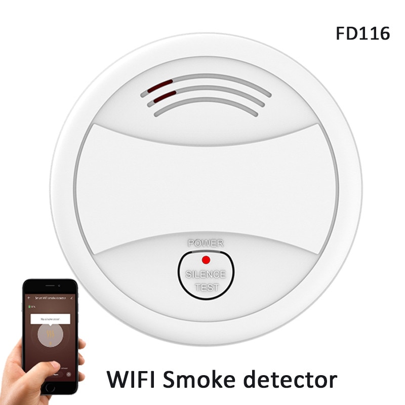 Rauchmelder Wifi Rauch Alarm Tuya Smartlife APP Android IOS Kontrolle Feuer Schutz Tragbare Alarm Detektor