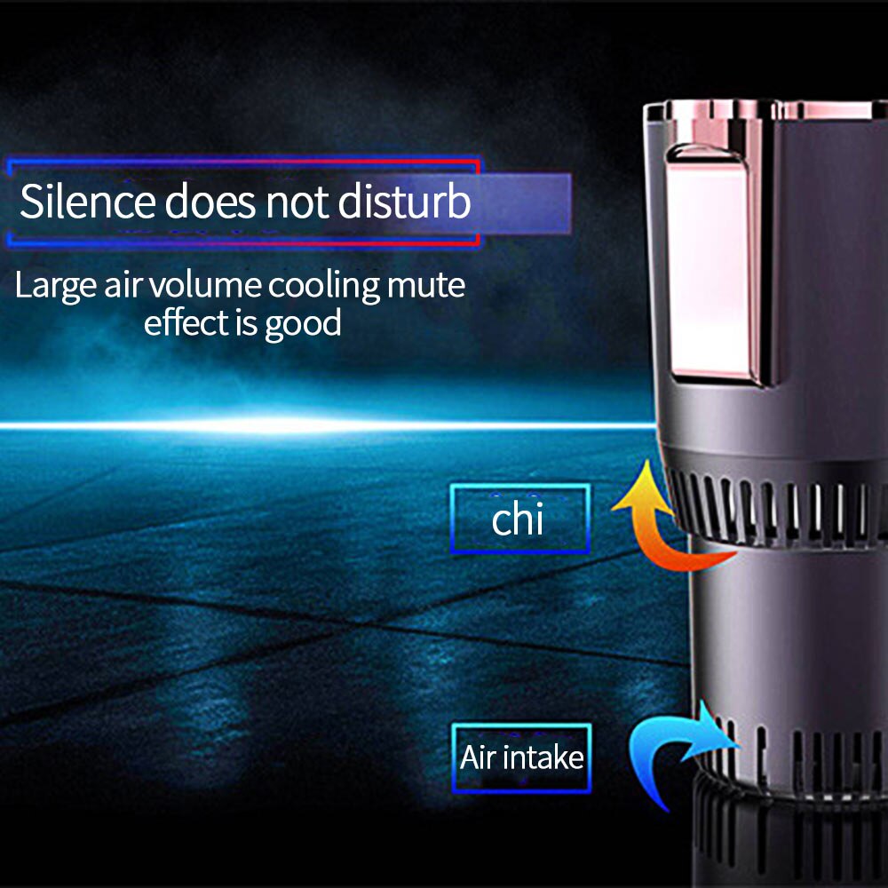 Neue Intelligente Auto Heizung Kühl Tasse 12V LCD Bildschirm Auto Erhitzt Becher Mini Kühlschrank Tragbaren Erhitzt Thermos Becher Auto getränke