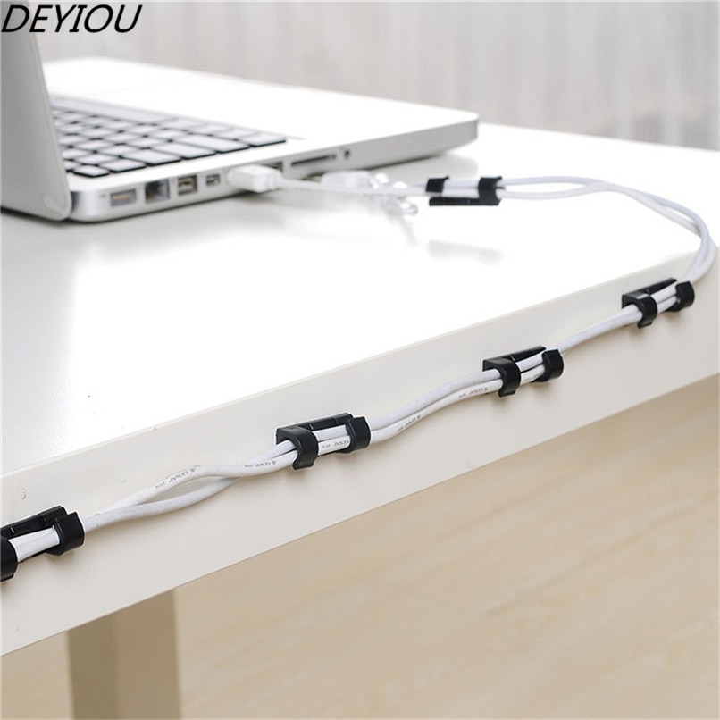 DEYIOU 20 PC Kabel Wickler Kopfhörer Kabel Veranstalter Draht Lagerung Silizium Ladegerät Kabel Halfter Clips für MP3, Maus, kopfhörer 30AP0