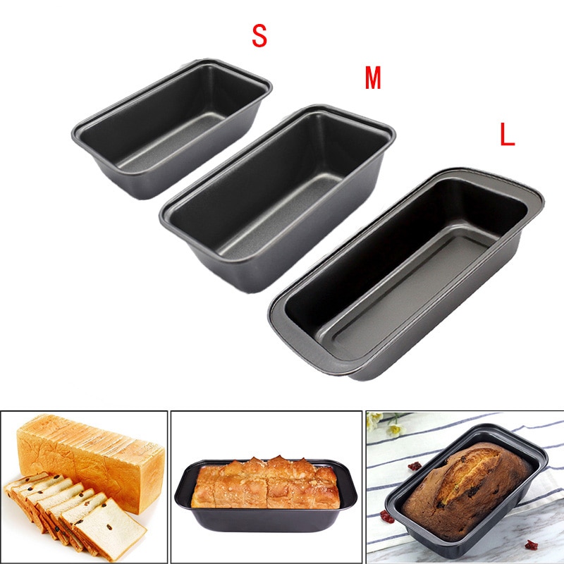 3 größen Laib Pfanne Rechteck Toast Brot Pfanne Schimmel Antihaft Kohlenstoff Stahl Kuchen Tablett Wiederverwendbare Backformen Brot Schimmel Hersteller Backen werkzeuge