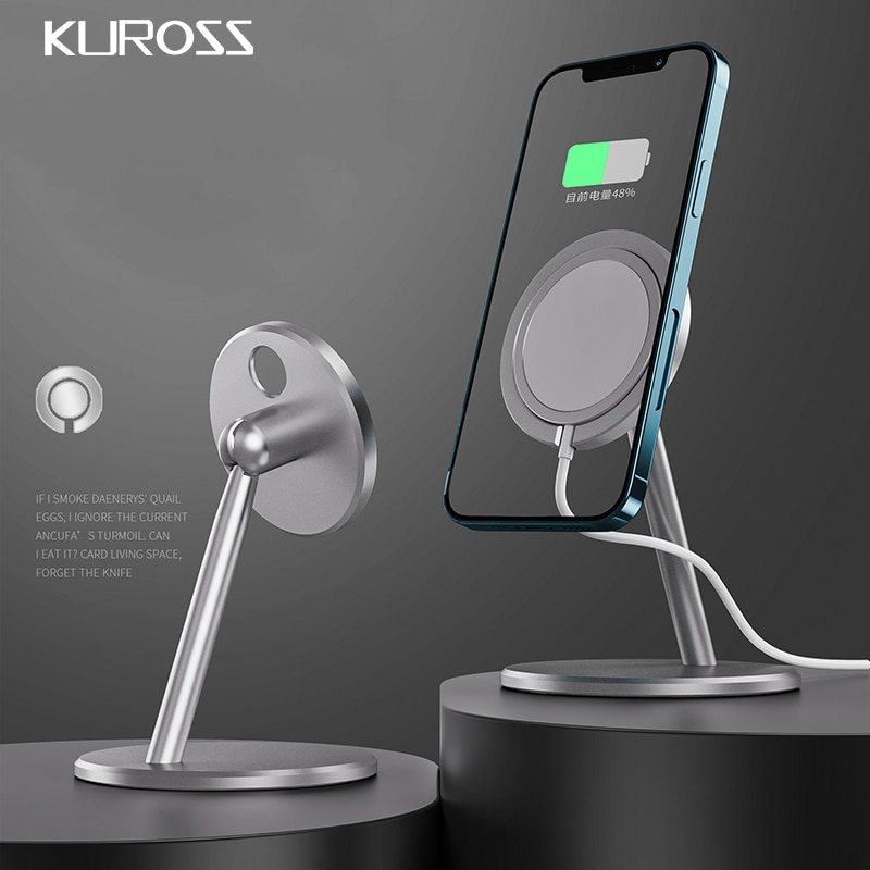 Magnetische Telefon Ständer Halfter Für Iphone 12 /12 Profi/Mini/Profi Max Magssafe Ladegerät kabellos aufladen Basis Schreibtisch telefon Halfter Stehen