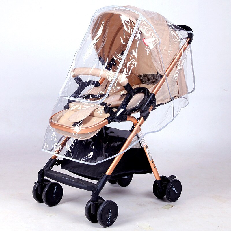 Baby Kinderwagen Regen Abdeckung Baby Kinderwagen Wind Schild Universal- transparent und wasserdicht mit Reißverschluss