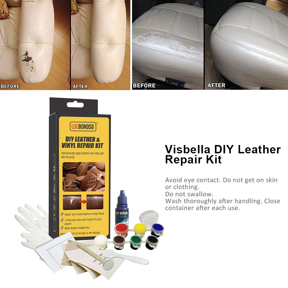 Auto Leder Sitz Reparatur Bausatz DIY Leder Vinyl Reparatur Bausatz 15ML Bequem Reparatur Kleber Für Auto Leder Sitz Auto pflege Produkte