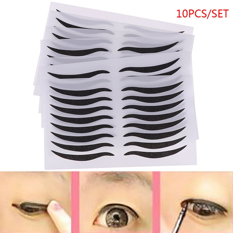 10 stücke Eyeliner Aufkleber Schwarz Augenlid Werkzeuge sexy Stil Augen Aufkleber Eyeliner Band Schönheit Eyeliner Aufkleber machen-hoch-Werkzeug