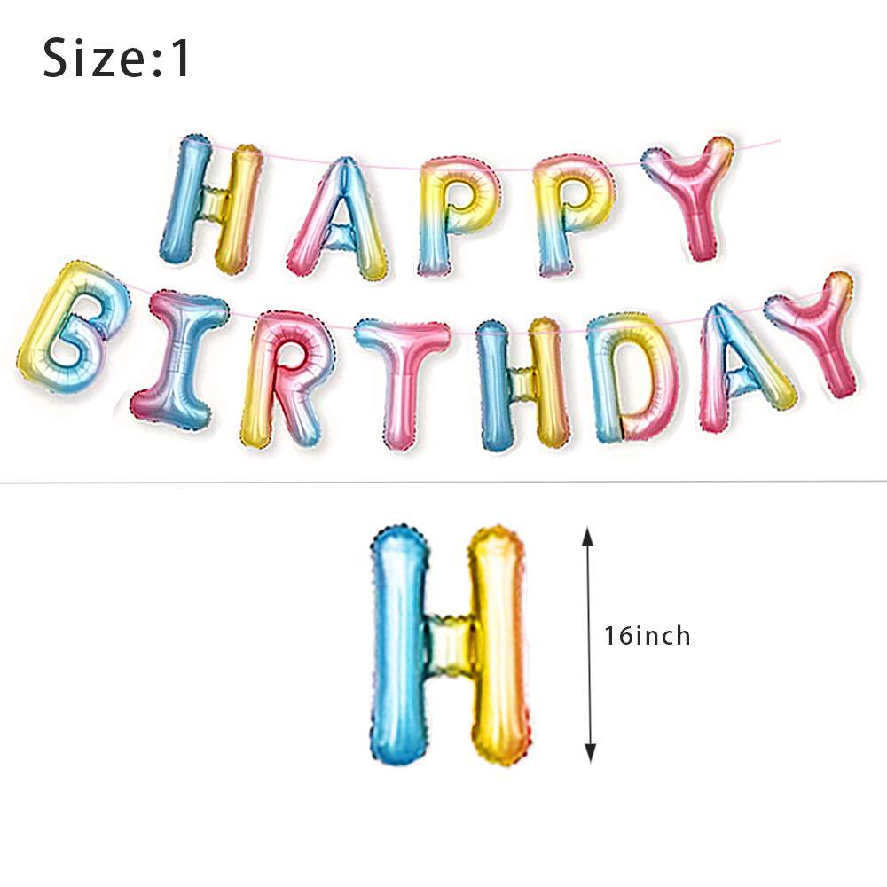 Geburtstag Luftballons einstellen Regenbogen Anzahl Folie funkeln Luftballons freundlicher Geburtstag Party Dekorationen Ballons Geburtstag Ballon