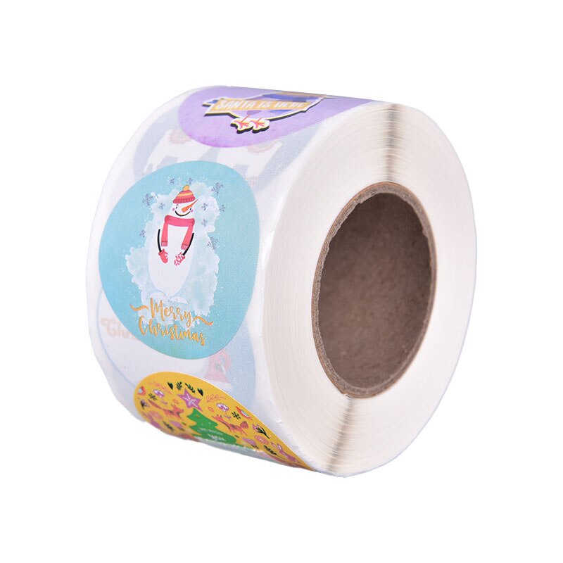 500Stck/rollen Abdichtung Etikett Aufkleber Weihnachten Klebstoff Aufkleber Kraft Backen Papier Aufkleber Für Handwerk Handgemachte Schreibwaren