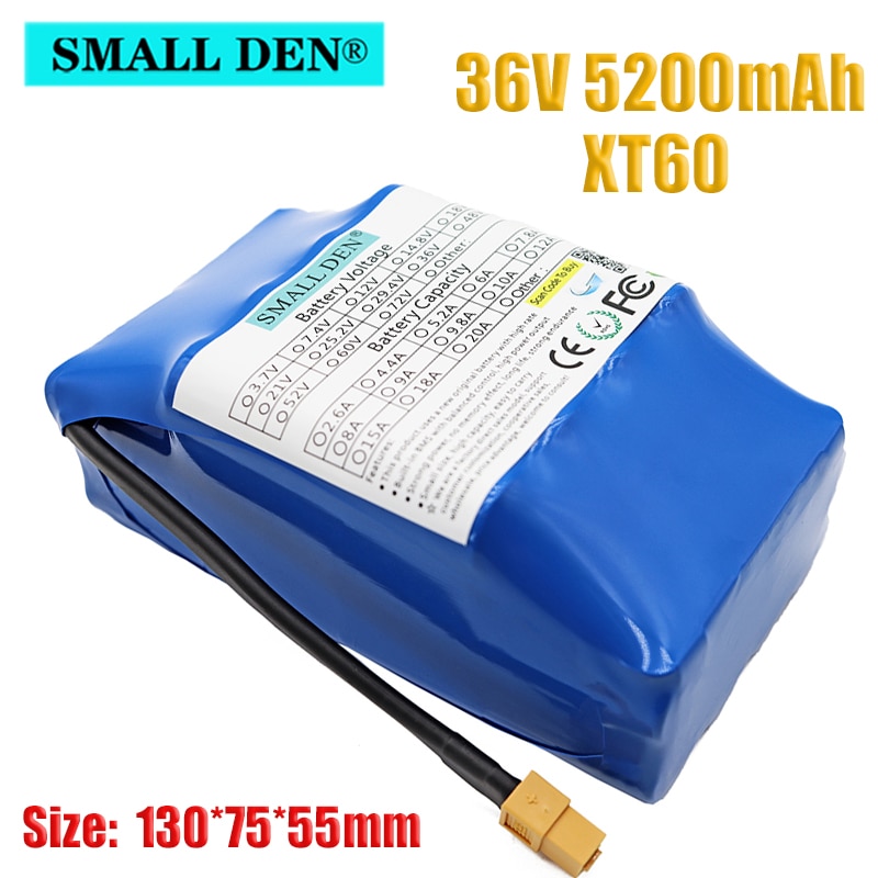 36V 5,2 Ah Lithium-batterie Pack 5200mah kapazität, für elektro selbst-ausgleichen Rolle hoverboard einrad, mit BMS