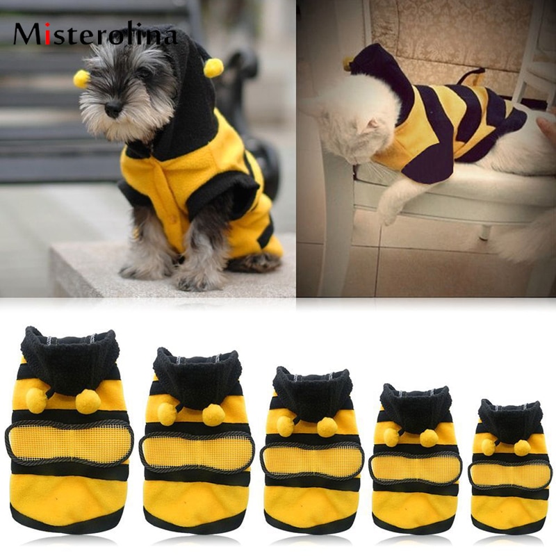 Misterolina Baumwolle Mischung Hoodies Für Hund Kleidung Neue Kleidung Biene Lässige Haustier Mantel Für Hunde Warme Heißer Nette Kostenloser shippi N8U4