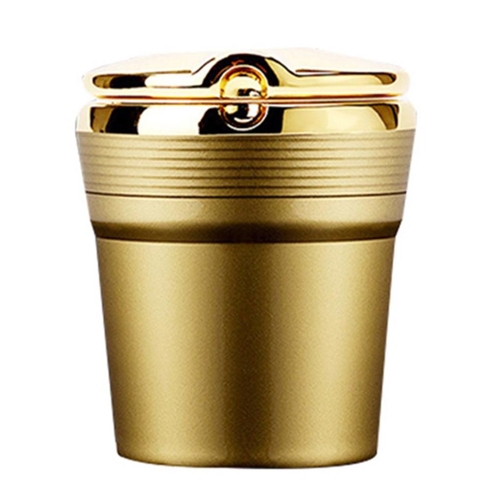 Auto Aschenbecher Mit LED Lampe Hohe Temperatur Beständig Aluminium Legierung Metall Auto Aschenbecher