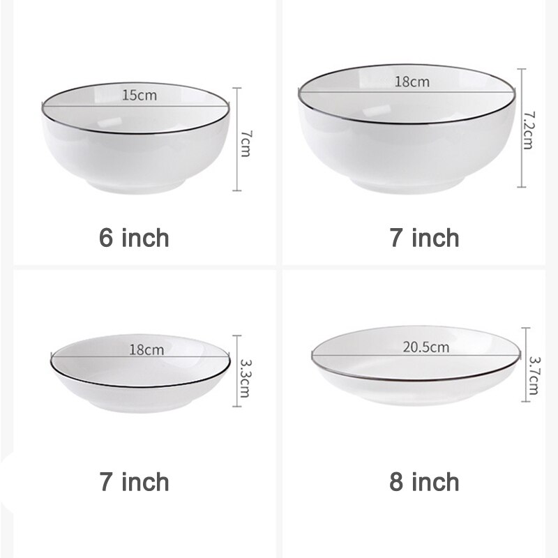 Weiß Geschirr einstellen Porzellan Löffel Schüssel Platte für Höhle Heimgebrauch Höhle Täglichen Gebrauch 2020ing