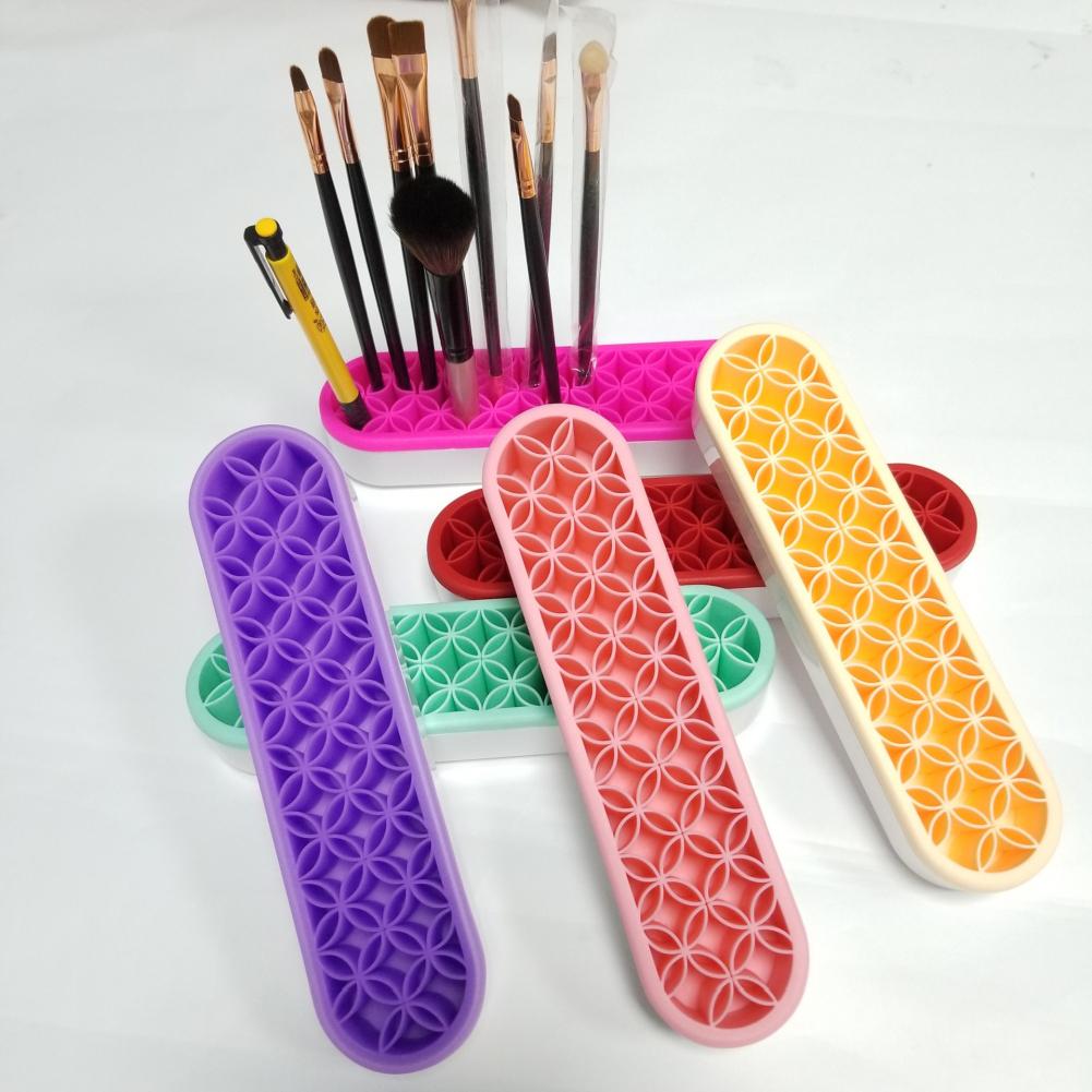 Silikon Nagel Stift Halfter Organizer machen-hoch Pinsel Anzeige-ständer Gestell Lagerung fallen Nagel Stift Halfter machen-hoch Pinsel Stehen Lagerung fallen