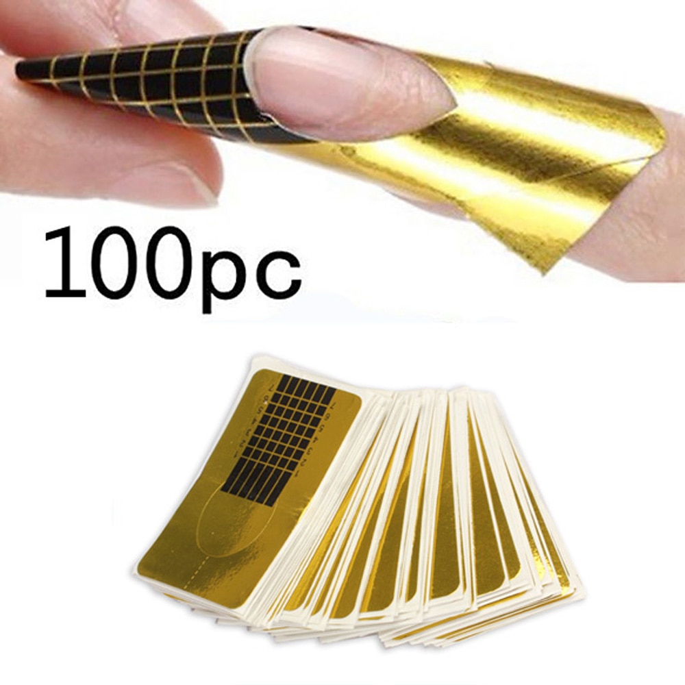 100 stücke Professionelle Nagel bilden Tipps Nagel Kunst Erweiterung Formen Leitfaden Aufkleber Acryl UV Gel Tipps Für Nagellack führen