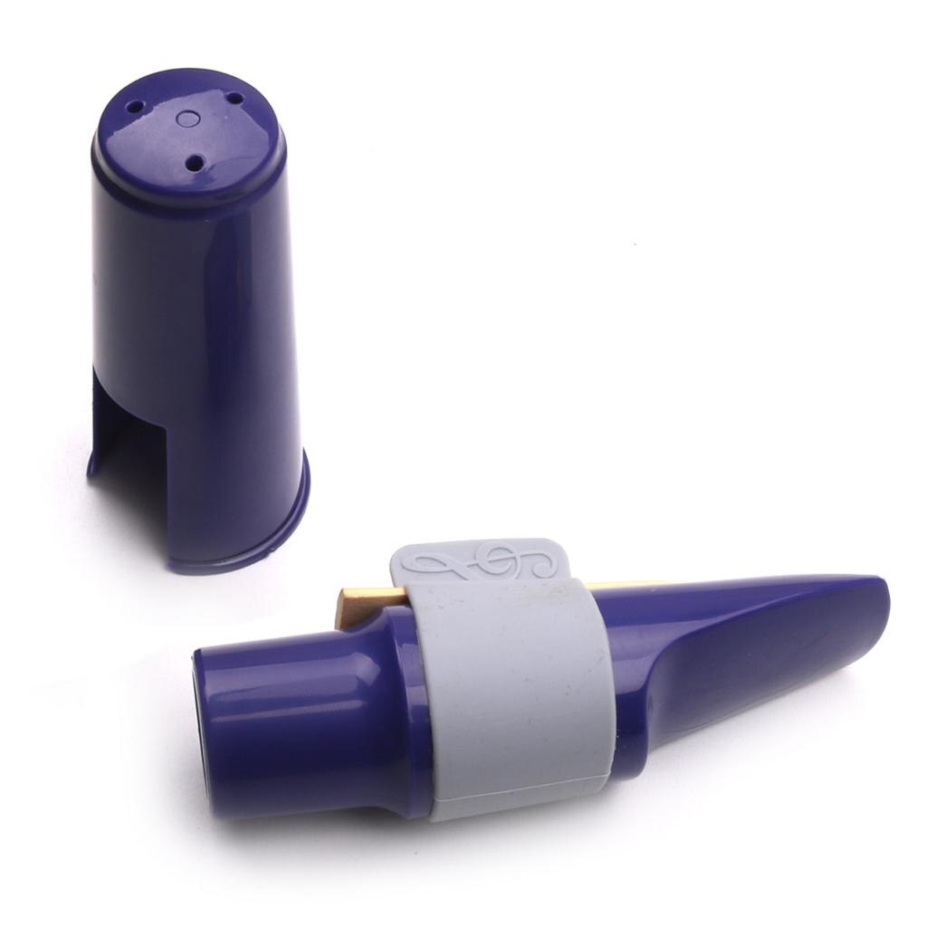 Alt Sax Saxophon Kunststoff Mundstück mit Kappe Silikon Schnalle Schilf Bausatz für Alt Saxophon Saxophon Teile