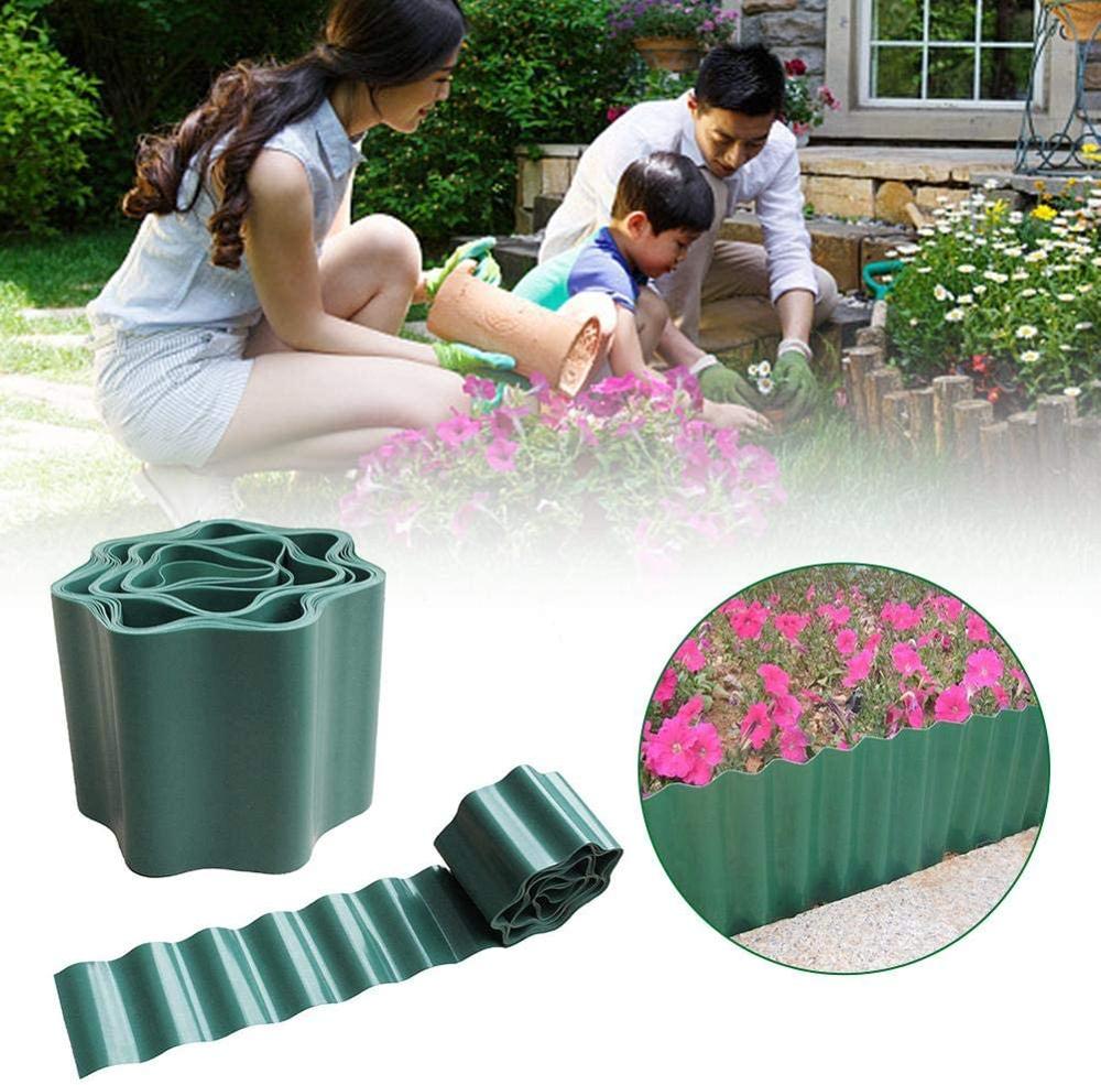 Kunststoff Garten Einfassung Grenze, Garten Rasen Kanten, Grenze Kanten Für Rasenflächen, Blume Betten, 1Pack-15cmx9Meter