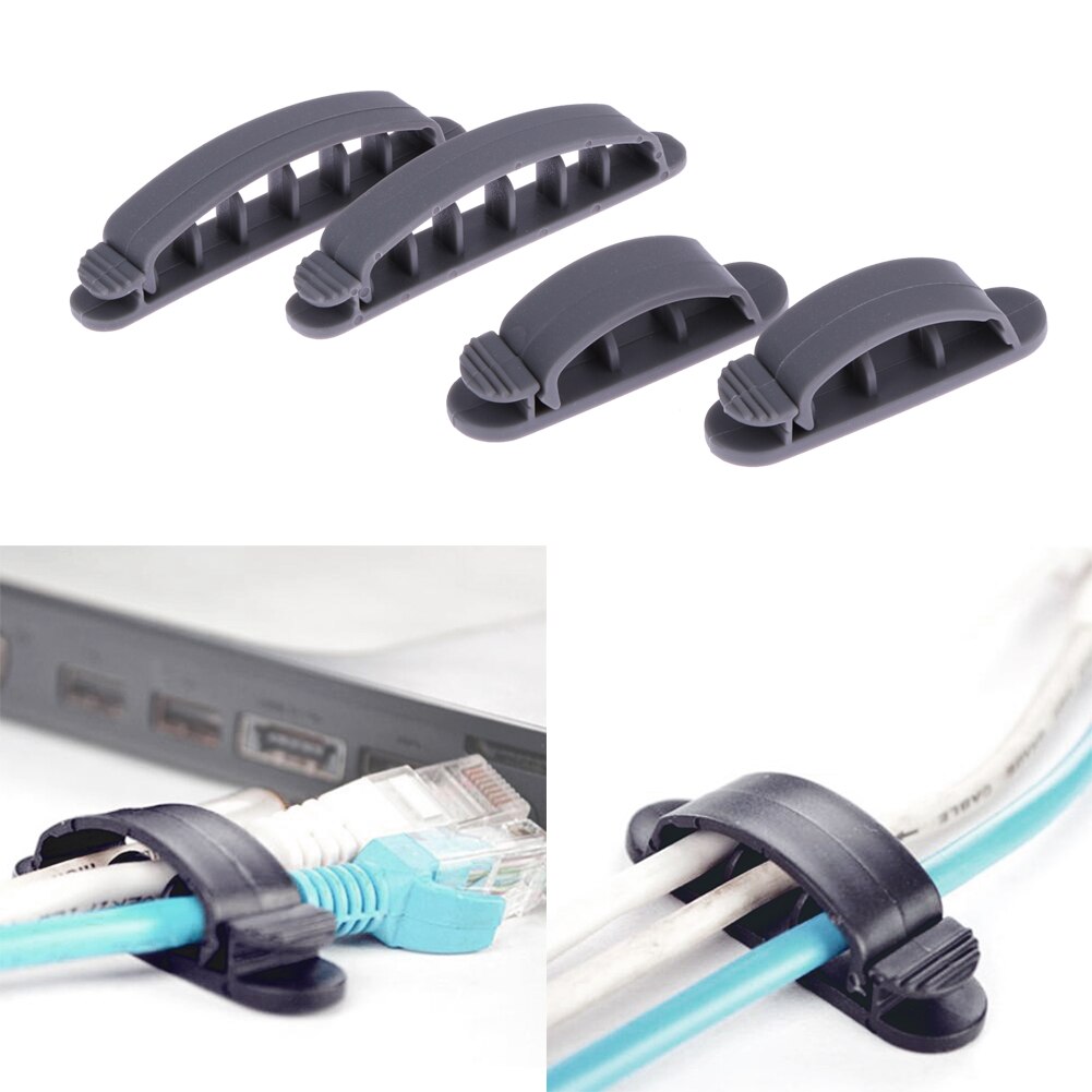 VODOOL 10Stck Kabel Linie Draht Organizer Kunststoff Kabel Krawatten Clip Fixer Verschluss Halfter Abschluss Schreibtisch Kabel Halfter Gerät