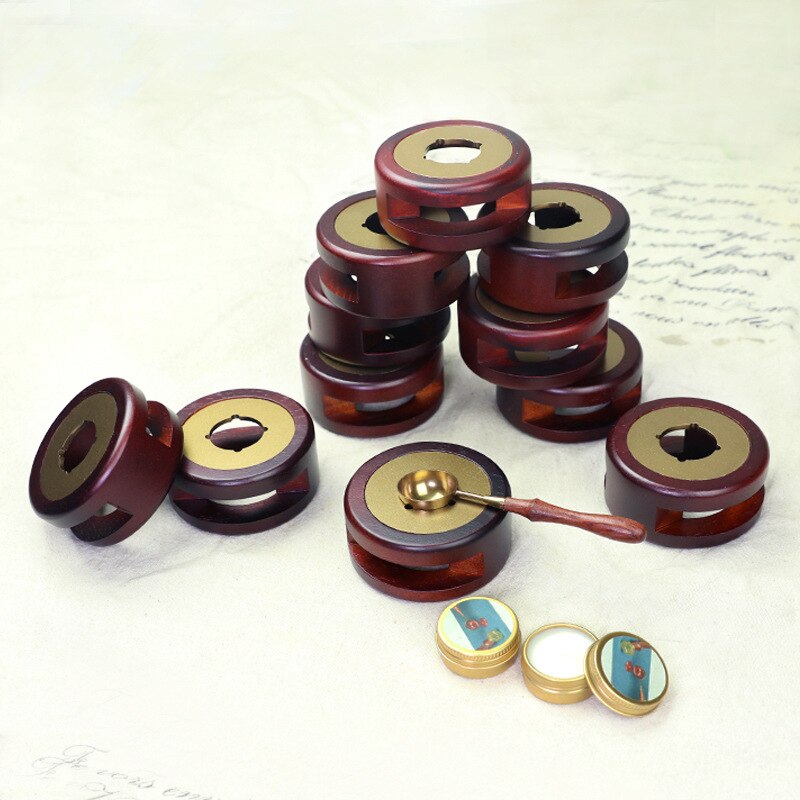 Spezielle Ofen Für Wachs retro Holz Abdichtung Wachs Schmilzt Ofen Aushöhlung Kerze Ofen Kerze Wachs Schmelz Heizung Werkzeug Schmelzen Topf