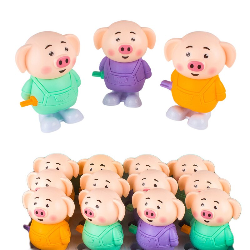 Nette Schweinchen Kreative Kette Uhrwerk Spielzeug freundlicher Karikatur Ebene Kette Kleine Spielzeug Baby mit Uhrwerk Rotierenden Spaß Interaktive
