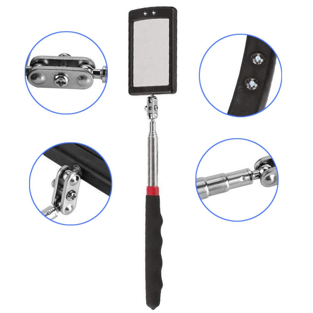 Einstellbare Automobil Teleskop Erkennung Objektiv Inspektion Reparatur Teleskop Inspektion Spiegel Mit LED Licht Auto Reparatur Werkzeuge