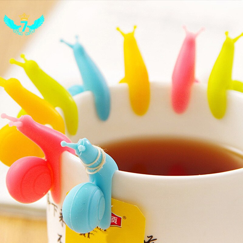 1 stücke Mini Tee Clip Becher Hängen Niedlichen Schnecke Tee Tasche Hängen Tee Tasche Tasse Halfter Tee-einstellen Gerät Tee Tee Tasche Gestell Tee Filter TOB