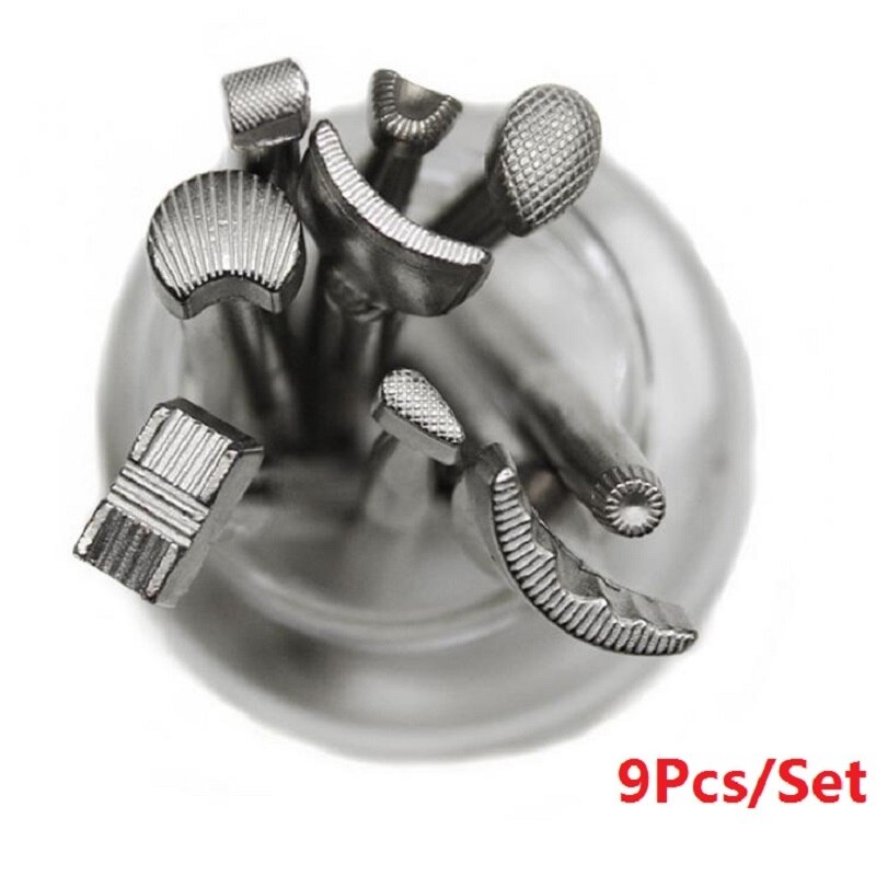 9 Teile/satz Hand Arbeits Leder Sattel, Der Werkzeuge Neue Kommen Metall Leder Carving Handwerk Briefmarken Arbeits Sattel, Der Werkzeuge