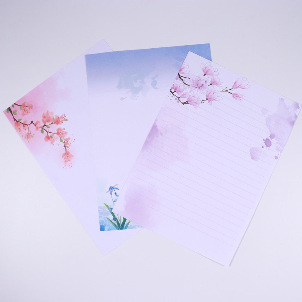 30 blatt Kreative knapp Papier Schreiben Papier SchöNe Schreiben Schreibwaren Papier für einladung Jahrgang Hinweis Papier Schreibwaren Papier