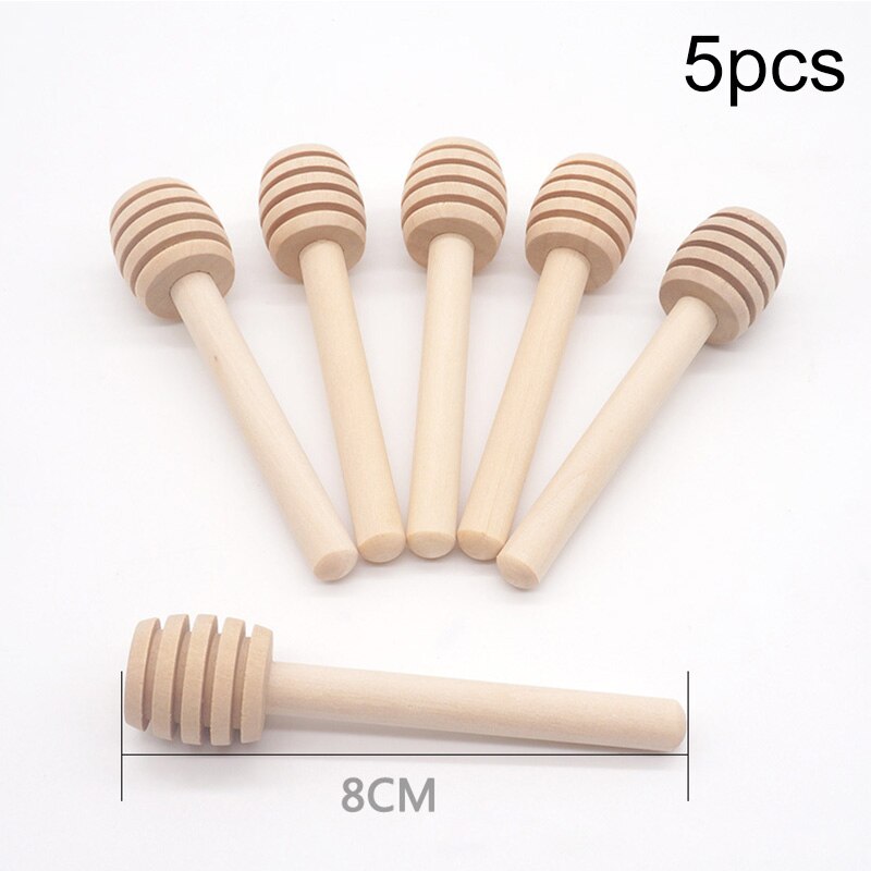 5 Teile/los 8cm Lange Griff Holz Honig Rühren Bar Praktische Honig Mischen Stock Krug Löffel Liefert Für Kaffee Milch Tee Küche Werkzeug