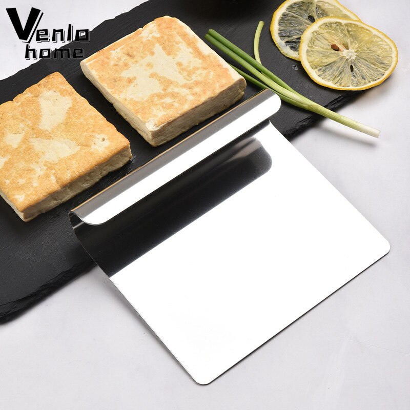 304 Edelstahl Lebensmittel Schaber Küche Lebensmittel Schaufel Material Flache Schaufel Metall Cutter Schaber Tafel Teig Schneiden Werkzeug Utensilien