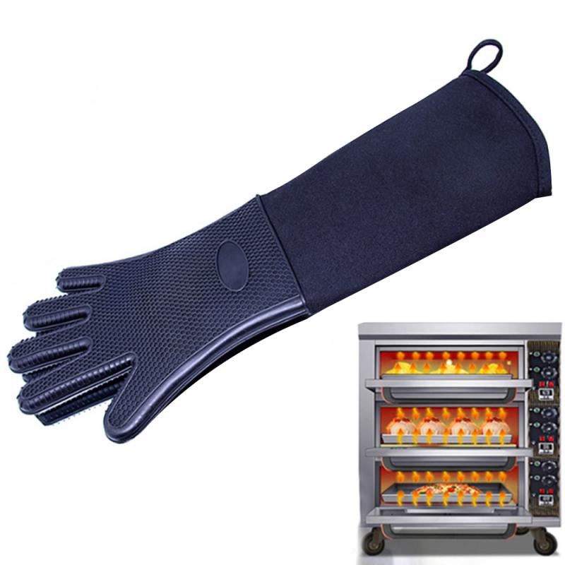 BBQ Werkzeug 1 Stück Hitze Beständig Backofen Handschuhe Küche Backen Kochen Handschuhe extra Lange Leinwand Nähte BBQ Ofen Handschuhe nicht 1 paar