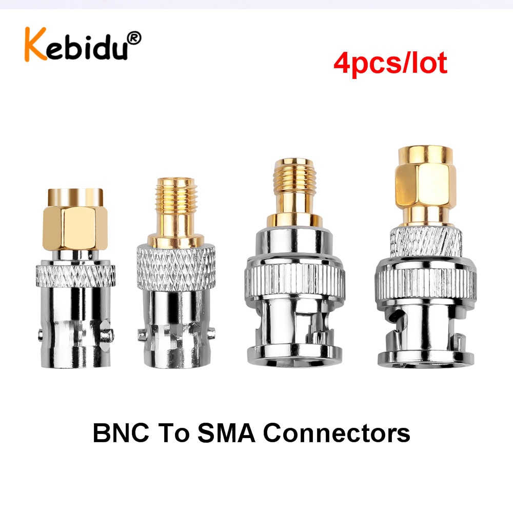 4 teile/los BNC auf SMA Verbindungssteckern M/F Radio Antenne Stecker Adapter RF koax Konverter M/F Radio antenne Adapter Bausatz Koaxial