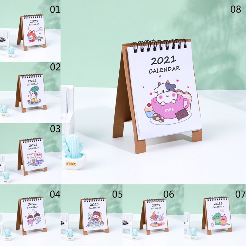 Karikatur Mini schreibtisch kalender einfache Schreibtisch kalender Memo notizblock