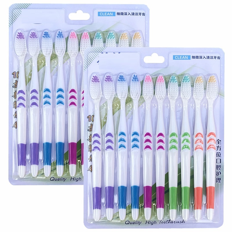 10 Stck Erwachsene Weiches Haar Zahnbürste Familie Bambus Holzkohle Weichen Haar Paare Erwachsene Zahnbürste Kombination Mann Frauen Zahn Pinsel
