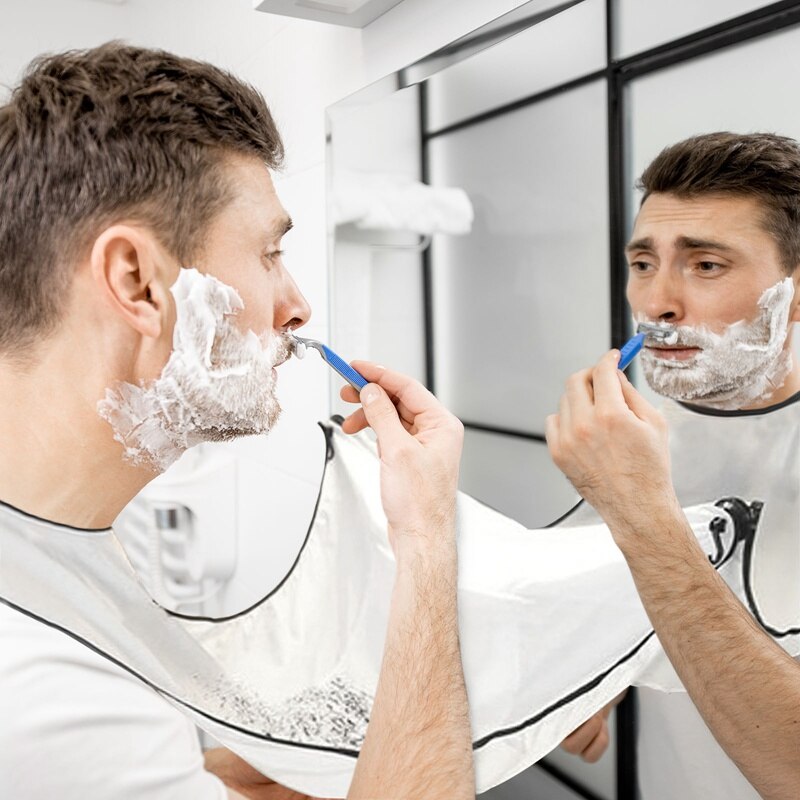 Bart Rasur Schürze Mit Saugnapf Lätzchen Trimmer Rasierer Halfter Gestell Haar Rasur Schürze Rasieren Rasierer Halfter Haar Styling Werkzeuge