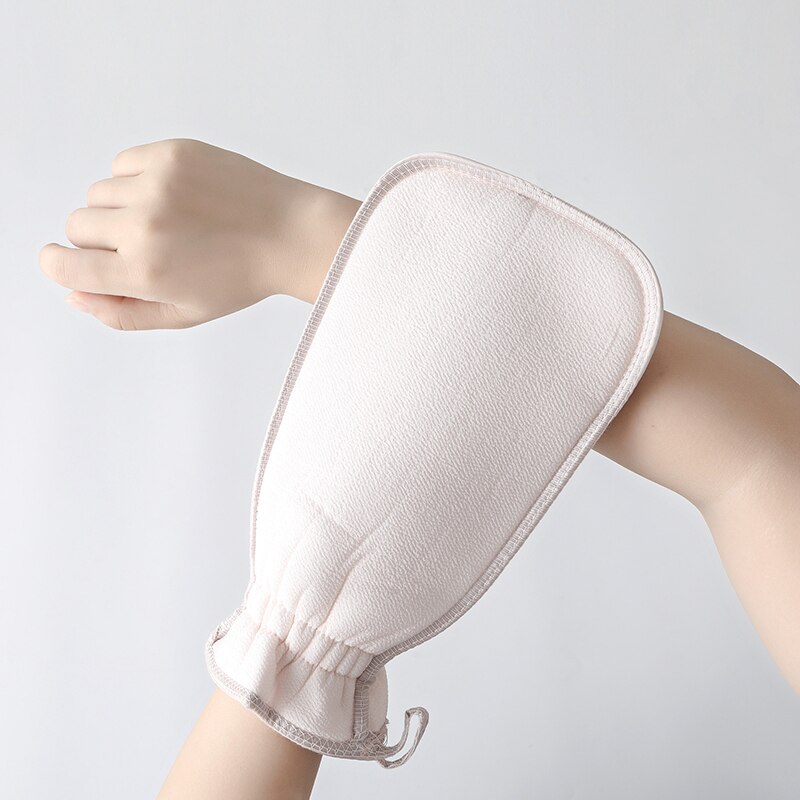 1 stücke Doppelseitige Schlecht Zubehör Peeling Dusche Peeling Reine Farbe bat Handschuhe Anlage Seide/Baumwolle Garn Schlecht Handtuch