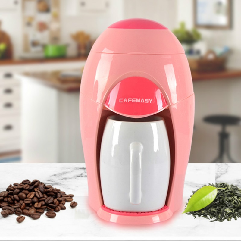 Mini Tragbare Elektrische Tropfen Kaffee Maschine Kleine Tee Hersteller Amerikanischen Tropf Kaffee Hersteller Schwarz/Rosa Haushalt Büro