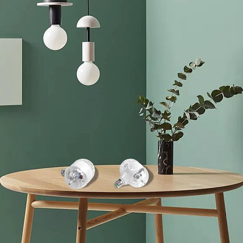 Doppel Kopf Bühne Kristall Lampe E27 6W RGB LED-lampe Bühne Lampe ic Ball Disko Lampe