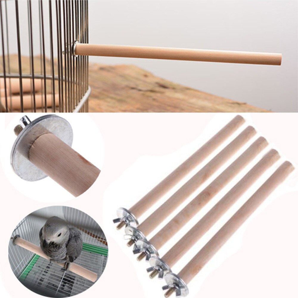 1 Stck roh Papagei Haustier Holz Hängen Stehen Gestell Spielzeug Sittich Zweig Sitzstangen Für Vogel KäFeige Haustier Liefert Sitzstangen Plattform # W3